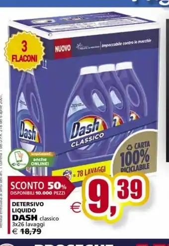 Il Gigante Detersivo liquido dash classico 3x26 lavaggi offerta