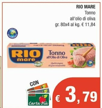Crai Rio Mare Tonno Rio mare offerta