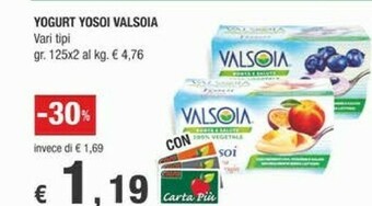 Crai Valsoia Yogurt offerta