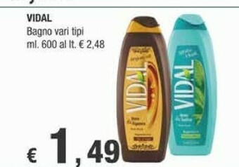 Crai Vidal Bagnoschiuma offerta