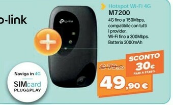 Expert TP-LINK M7200 Apparecchiature Di Rete Wireless Cellulare offerta