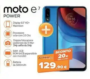 Expert Motorola Mote E 7 Power 64 GB offerta