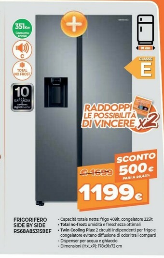 Expert Samsung Frigorifero Side By Side RS68A8531S9EF offerta