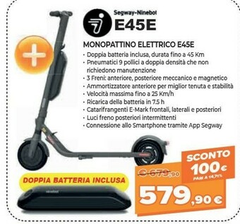 Expert Ninebot by segway Ninebot KickScooter E45E offerta