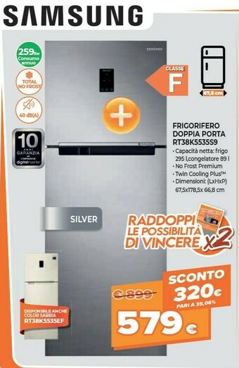 Expert Samsung Doppia Porta Serie 5000 RT38K5535S9 offerta