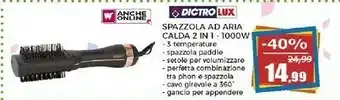 Dictro Lux Spazzola Ad Aria Calda 2 In 1- 1000w