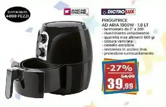 Happy Casa Dictro Lux Friggitrice Ad Aria 1300w - 1,8 Lt offerta