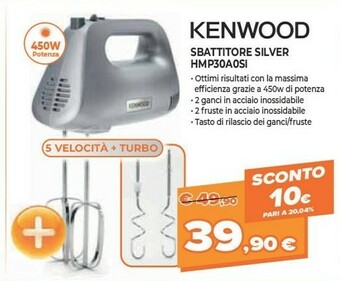 Kenwood HMP30.A0SI Sbattitore Sbattitore Manuale Argento 450 W