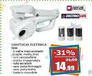 Happy Casa Dictro Lux Grattugia Elettrica 16w offerta
