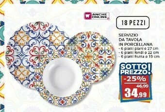 Servizio Da Tavola In Porcellana 18 Pezzi