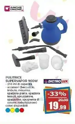 Happy Casa Dictro Lux Pulitrice Supervapor 900w offerta