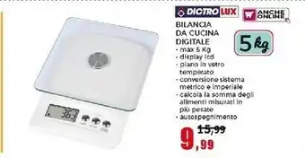 Happy Casa Dictro Lux Bilancia Da Cucina Digitale 5 Kg offerta