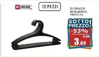 Happy Casa 12 Grucce In Plastica offerta