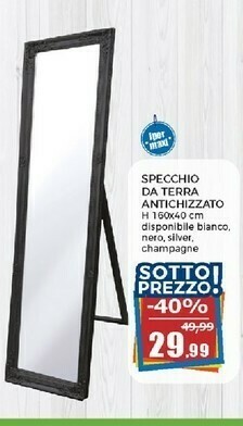Happy Casa Specchio Da Terra Antichizzato offerta