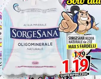Il Genio Supermercato Sorgesana Acqua Naturale 6 x 2 Lt offerta
