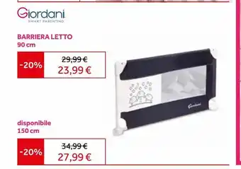 Barriera letto 90 cm giordani