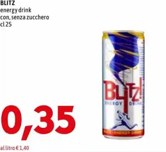 Blitz Energy Drink Con Senza Zucchero cl 25