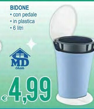MD Discount Bidone Con Pedale offerta