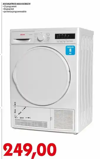 Asciugatrice Akai ASC8023V