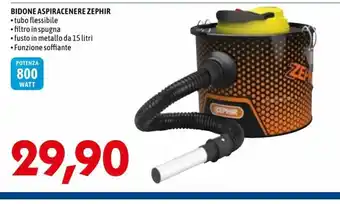 MEGA Bidone Aspiracenere Zephir Potenza 800 Watt offerta
