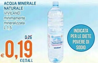 MD Discount Viviland Acqua Minerale Naturale Minimamente Mineralizzata offerta