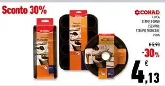 Paghi Poco Conad Linea Stampi Forno Essempio Stampo Plumcake 25 cm offerta