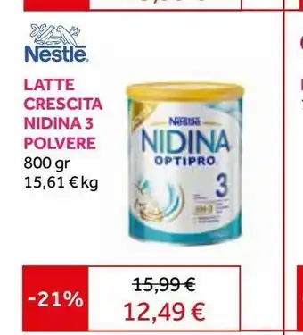 Prenatal Latte crescita nidina 3 polvere 800 gr nestlé offerta