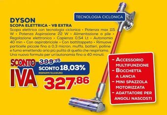 Euronics Dyson scopa elettrica - v8 extra offerta