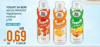 MD Discount Malga Paradiso Yogurt da bere offerta