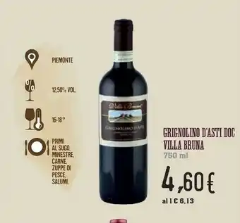 Conad City Villa Bruna Grignolino Asti Doc offerta