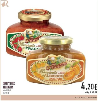Conad Albergian Confetture Albicocche Cuor Di Frutta offerta