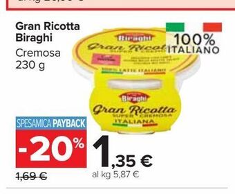 Carrefour Market Gran ricotta biraghi offerta