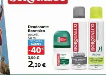 Carrefour Iper Deodorante borotalco offerta