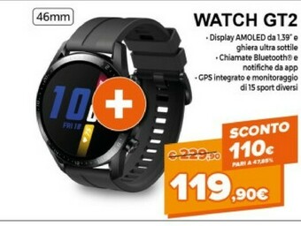 Expert Huawei WATCH GT 2 3,53 Cm (1.39") 46 Mm AMOLED Grigio, Titanio GPS (satellitare) offerta