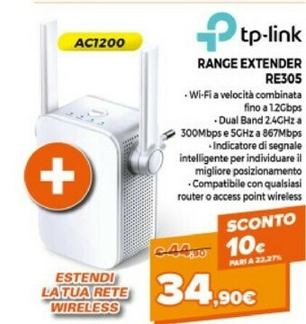 Expert Tp-link Range Extender RE305 AC1200 offerta