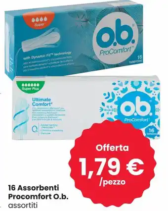 Interspar O.b. 16 Assorbenti Procomfort offerta