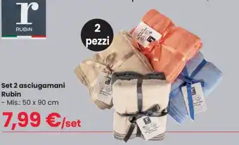 Rubin Set 2 asciugamani 50 x 90 cm