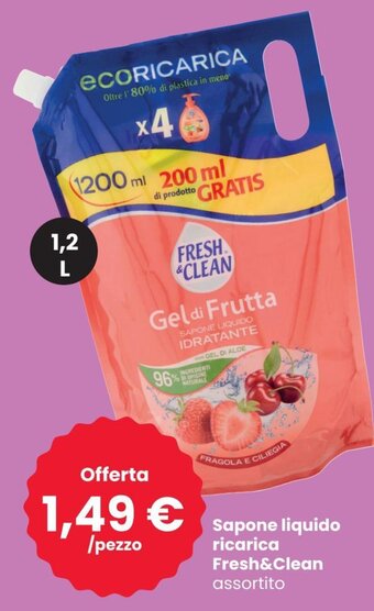 Interspar Fresh & Clean Sapone Liquido ricarica offerta
