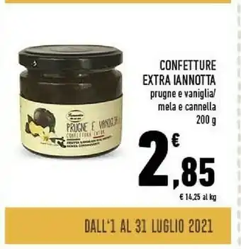 Conad Iannotta Confetture Extra Prugne E Vaniglia offerta