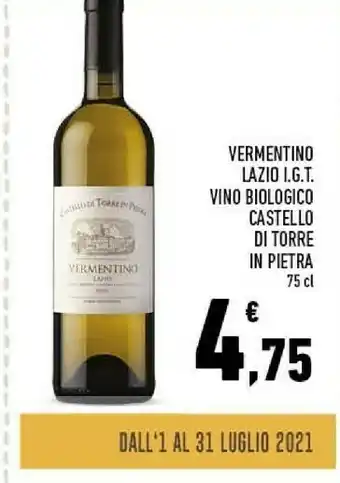 Conad Castello Di Torre In Pietra Vermentino Lazio Igt Vino Biologico offerta