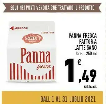 Conad Fattoria Latte Sano Panna Fresca offerta