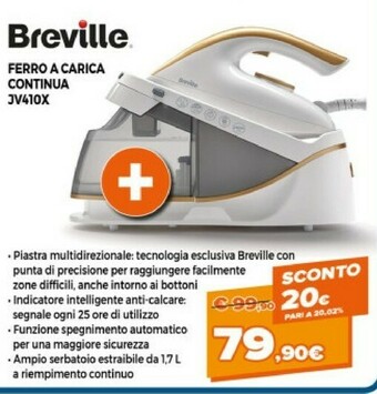 Expert Breville Ferro A Carica Continua JV410X offerta