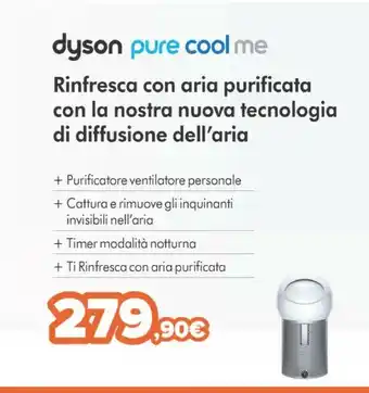 Expert Dyson Pure Cool Me Purificatore 59 DB Argento, Bianco 40 W offerta