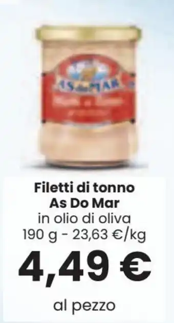Interspar Às do Mar Filetti di tonno 190 g offerta