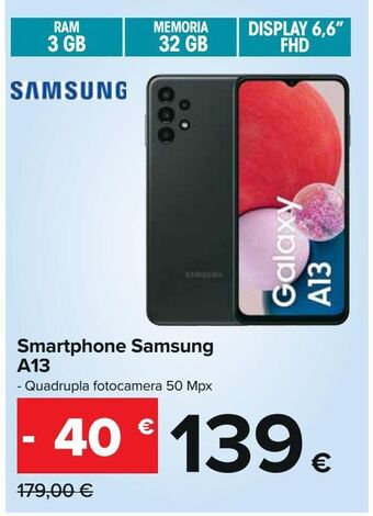 Carrefour Iper Smartphone samsung a13 offerta