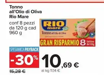 Carrefour Iper Tonno all'olio di oliva rio mare offerta