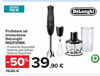 Carrefour Iper Frullatore ad immersione delonghi mq3135bk offerta