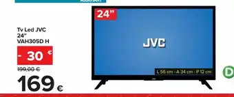 Carrefour Iper Tv led jvc 24" vah305d h offerta