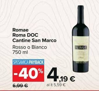 Carrefour Iper Romae roma doc cantine san marco offerta