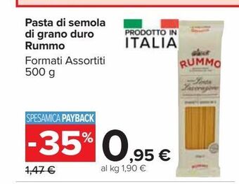 Carrefour Market Pasta di semola di grano duro rummo offerta